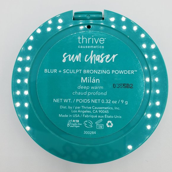 🌴5/$50 THRIVE CAUSEMETICS Sun Chaser Blur + Sculpt Bronzing Powder MILAN - Picture 3 of 10